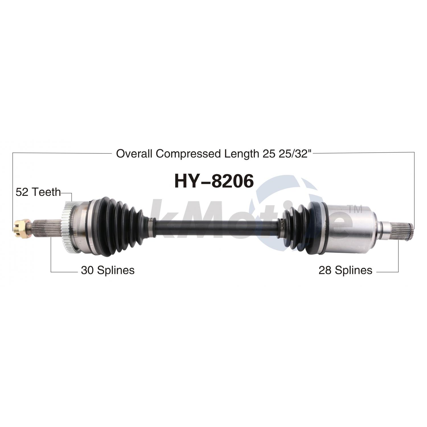 TrakMotive HY8206 - CV Axle Shaft TrakMotive HY8206 CV Axle Shaft product image 1 of 3