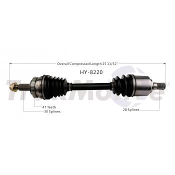 TrakMotive HY8220 - CV Axle Shaft TrakMotive HY8220 CV Axle Shaft product image 1 of 3