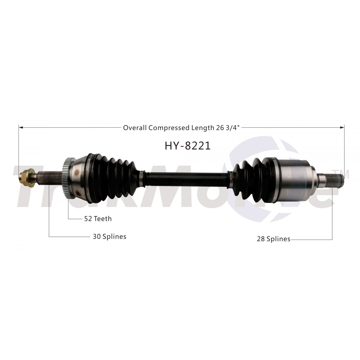 TrakMotive HY8221 - CV Axle Shaft TrakMotive HY8221 CV Axle Shaft product image 1 of 3