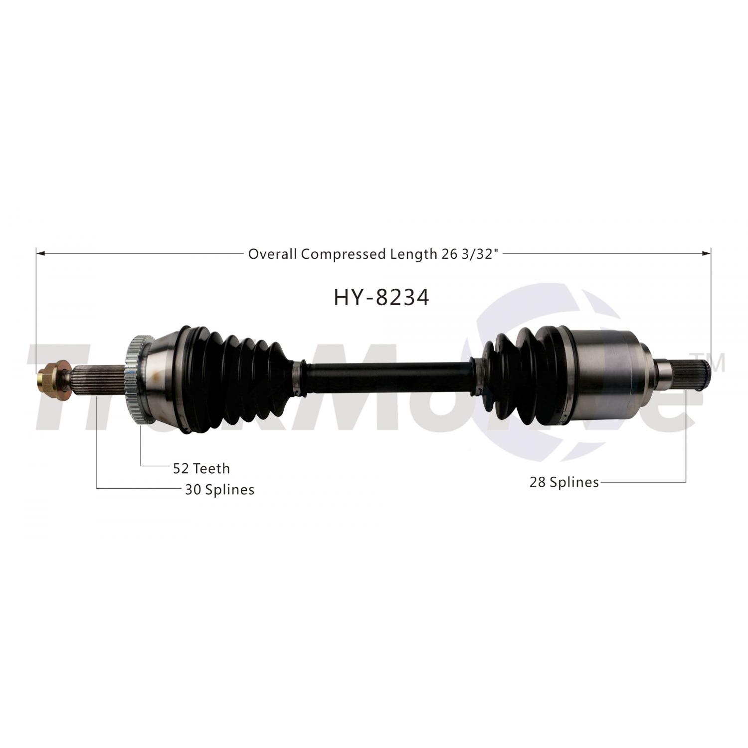 TrakMotive HY8234 CV Axle Shaft product image 1 of 3