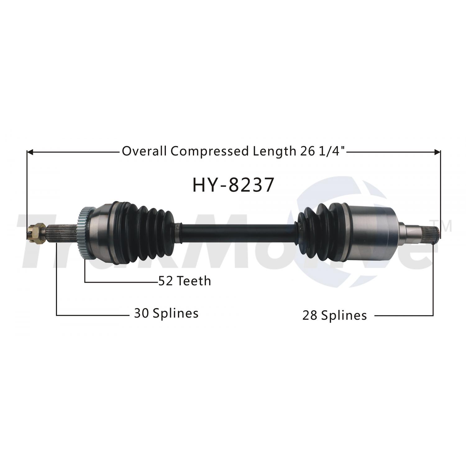 TrakMotive HY8237 - CV Axle Shaft TrakMotive HY8237 CV Axle Shaft product image 1 of 3