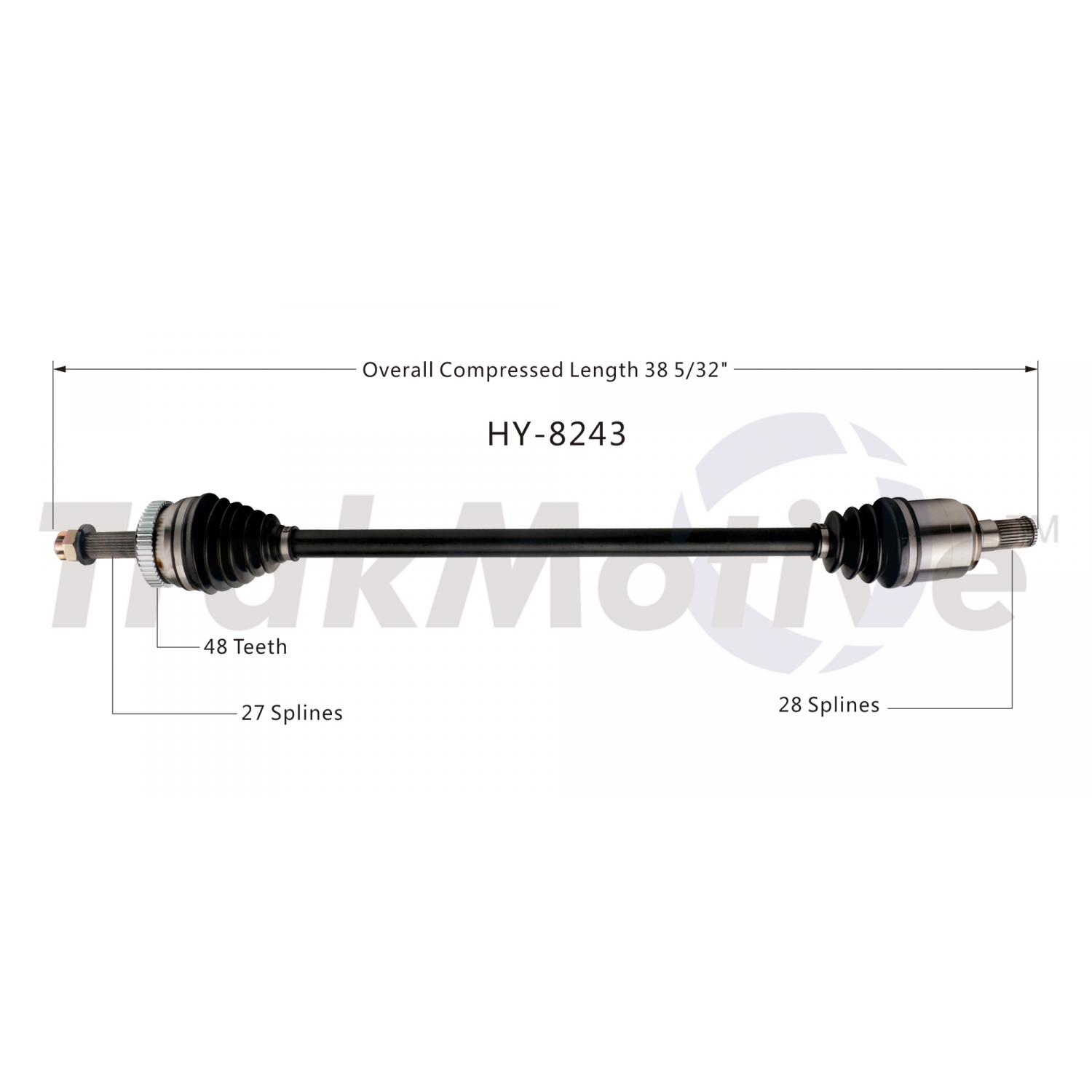 TrakMotive HY8243 - CV Axle Shaft TrakMotive HY8243 CV Axle Shaft product image 1 of 3