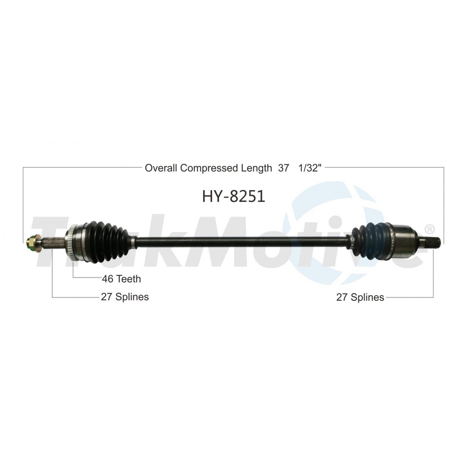 TrakMotive HY8251 - CV Axle Shaft TrakMotive HY8251 CV Axle Shaft product image 1 of 3