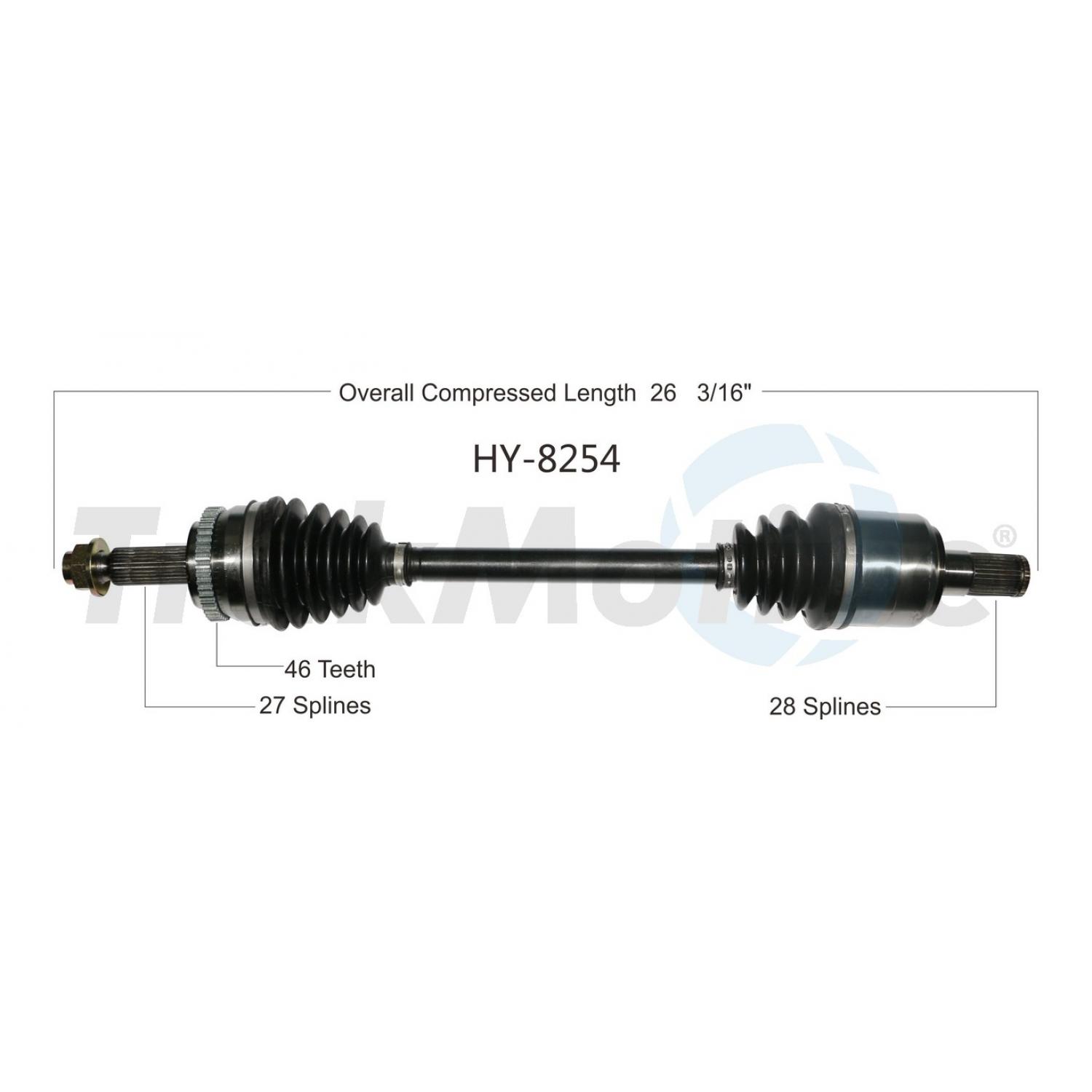 TrakMotive HY8254 - CV Axle Shaft TrakMotive HY8254 CV Axle Shaft product image 1 of 3