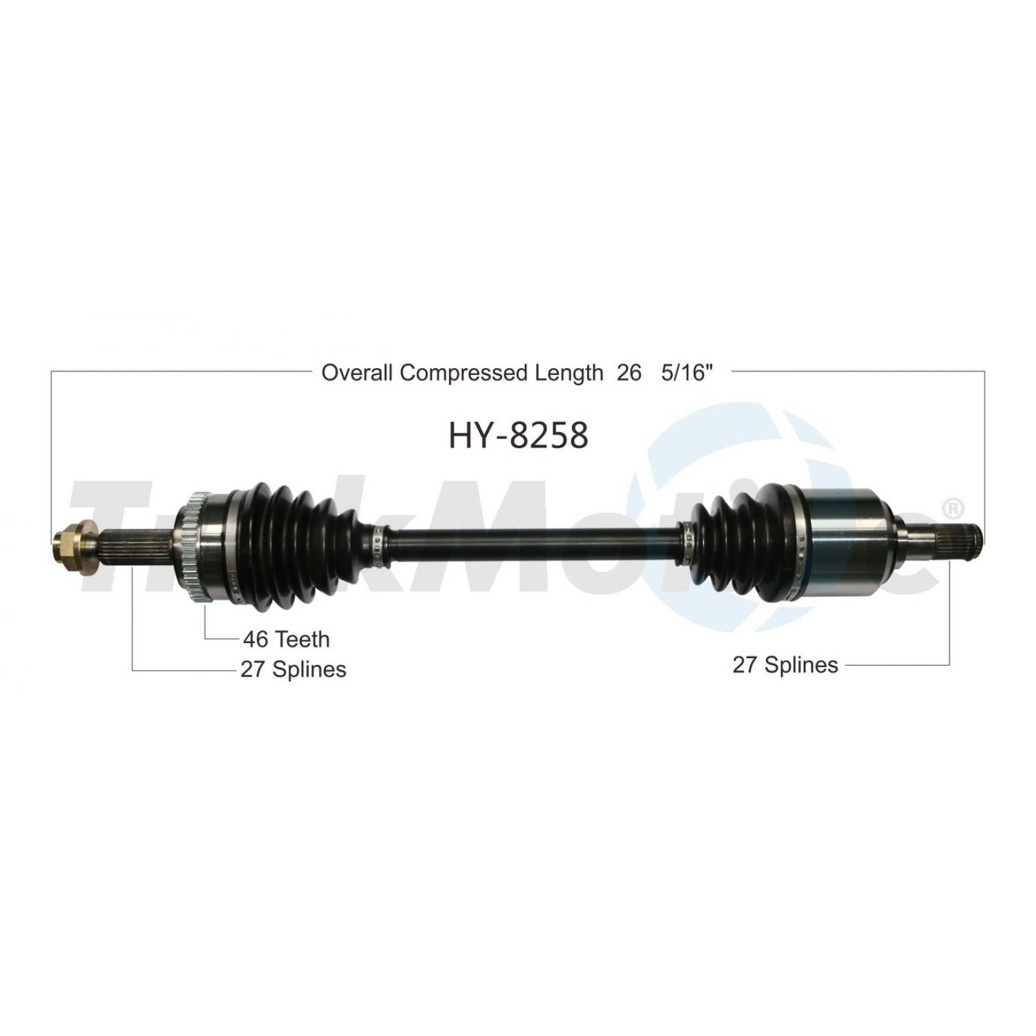 TrakMotive HY8258 - CV Axle Shaft TrakMotive HY8258 CV Axle Shaft product image 1 of 3