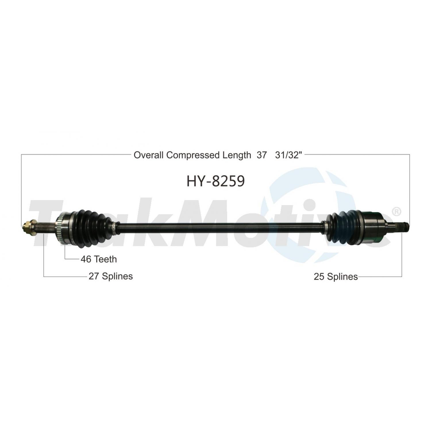 TrakMotive HY8259 - CV Axle Shaft TrakMotive HY8259 CV Axle Shaft product image 1 of 3