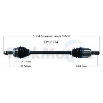 TrakMotive HY8274 - CV Axle Shaft TrakMotive HY8274 CV Axle Shaft product image 1 of 3