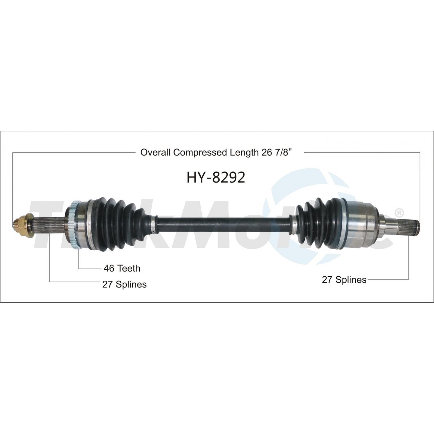 TrakMotive HY8292 - CV Axle Shaft TrakMotive HY8292 CV Axle Shaft product image 1 of 3