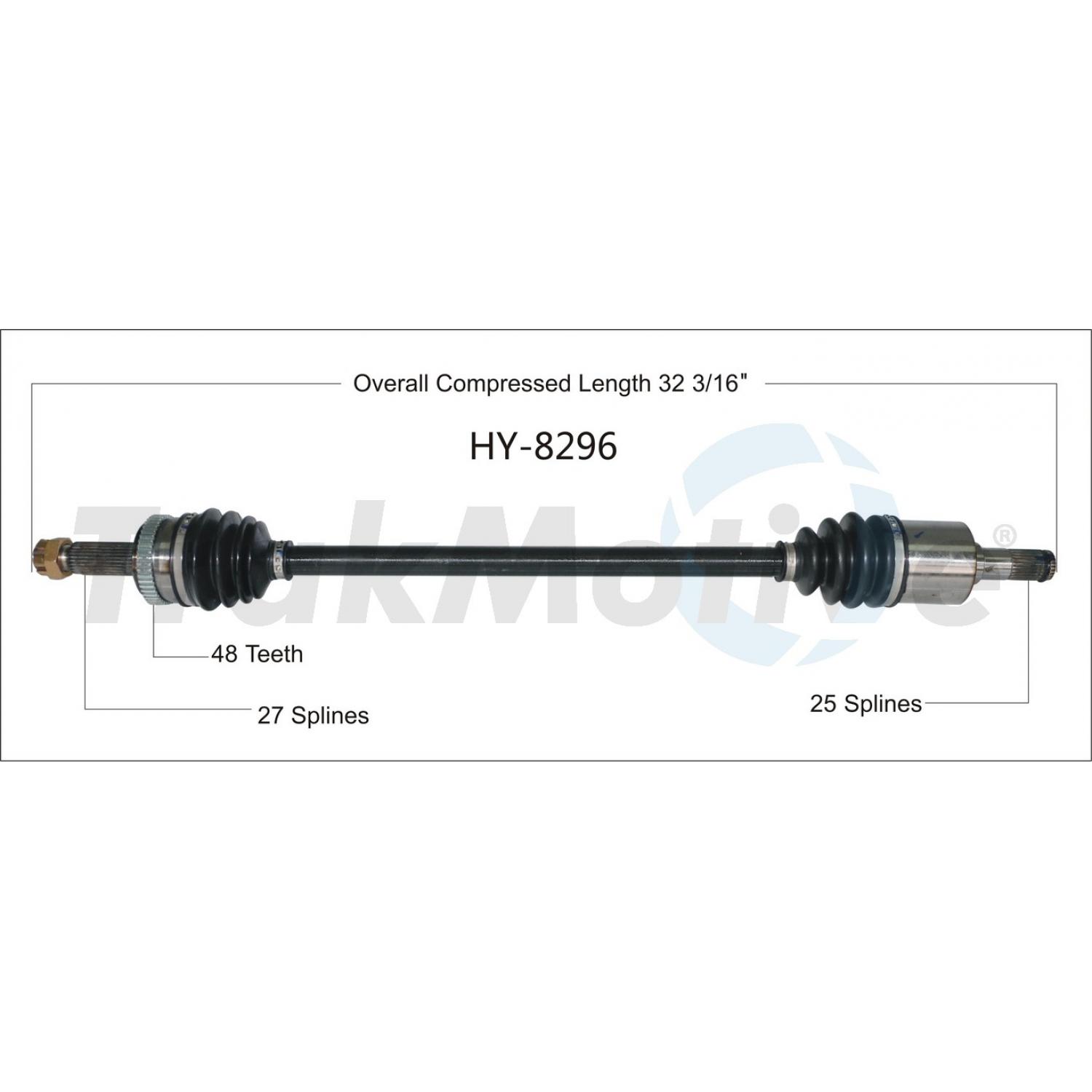 TrakMotive HY8296 - CV Axle Shaft TrakMotive HY8296 CV Axle Shaft product image 1 of 3