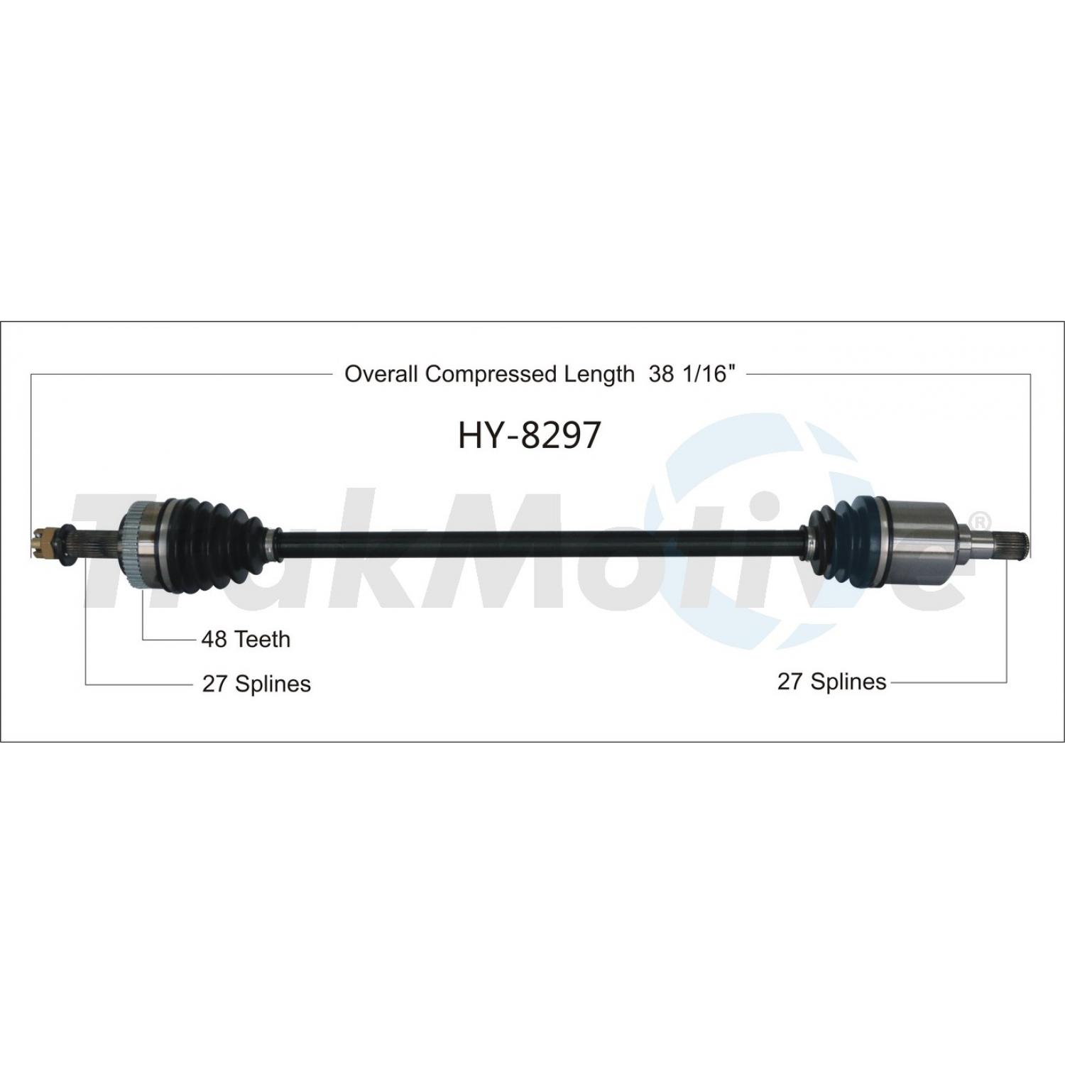 TrakMotive HY8297 - CV Axle Shaft TrakMotive HY8297 CV Axle Shaft product image 1 of 3