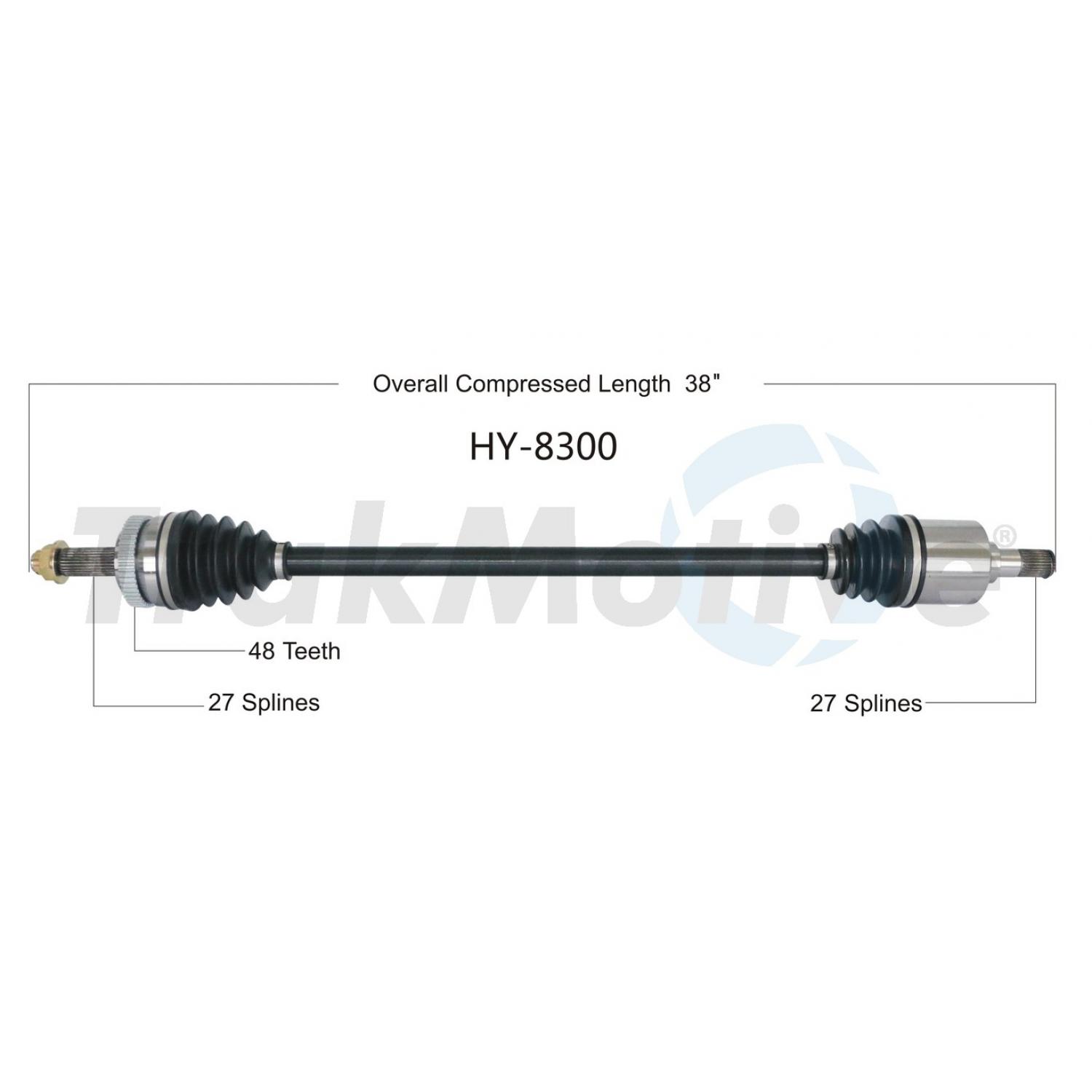 TrakMotive HY8300 - CV Axle Shaft TrakMotive HY8300 CV Axle Shaft product image 1 of 3