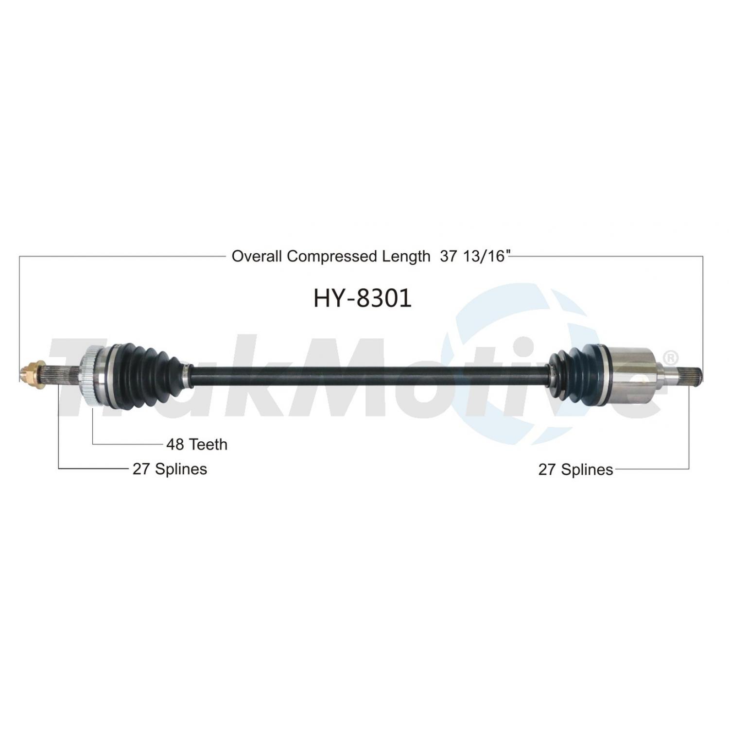 TrakMotive HY8301 - CV Axle Shaft TrakMotive HY8301 CV Axle Shaft product image 1 of 3
