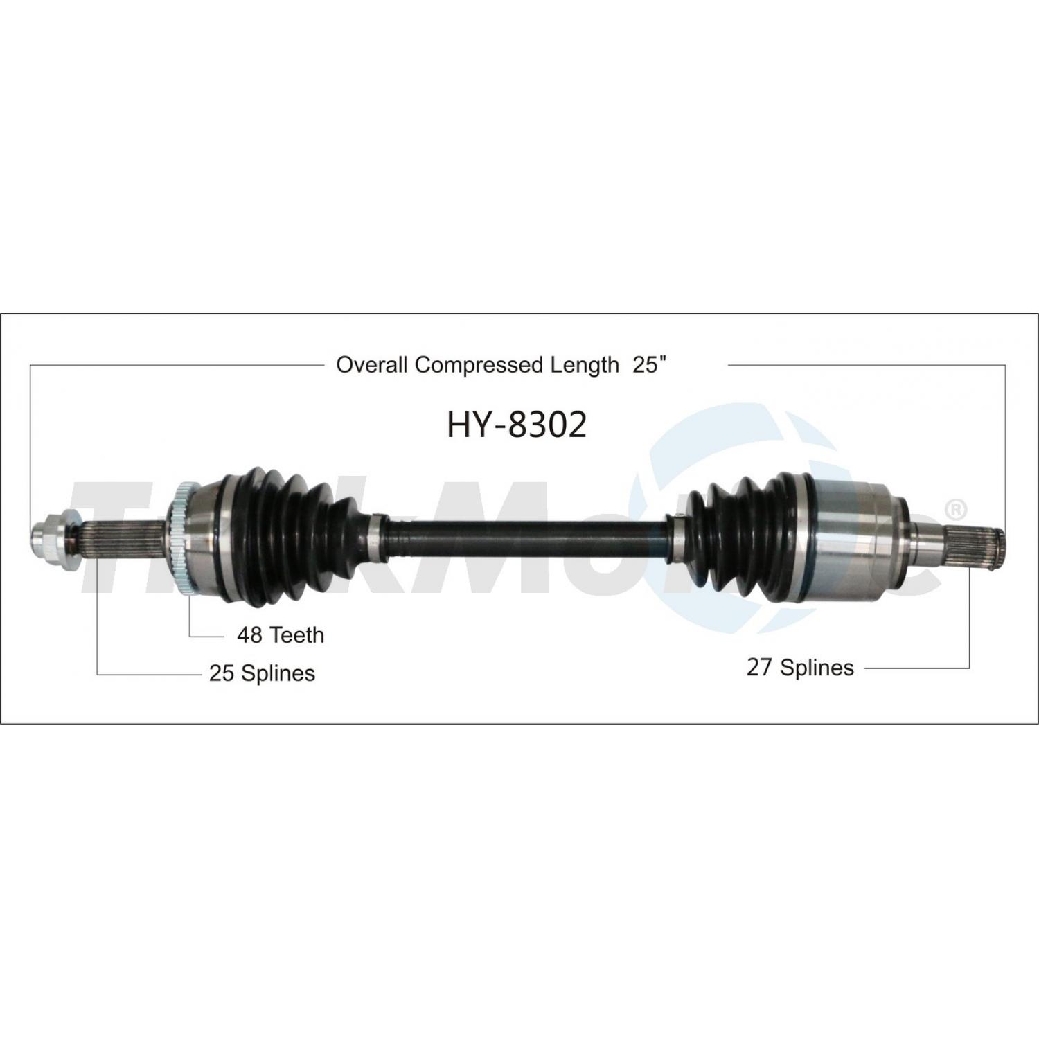 TrakMotive HY8302 - CV Axle Shaft TrakMotive HY8302 CV Axle Shaft product image 1 of 3