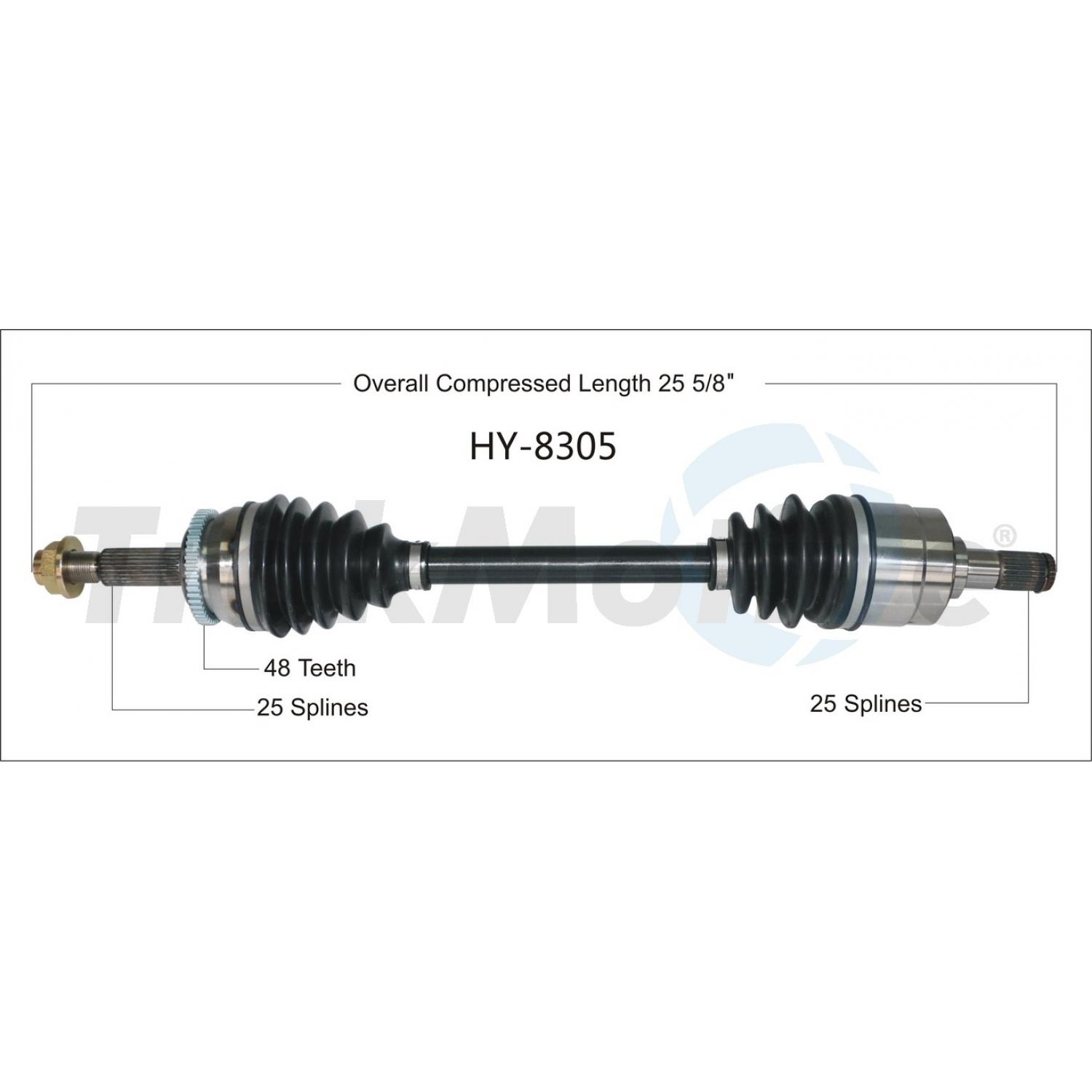 TrakMotive HY8305 - CV Axle Shaft TrakMotive HY8305 CV Axle Shaft product image 1 of 3