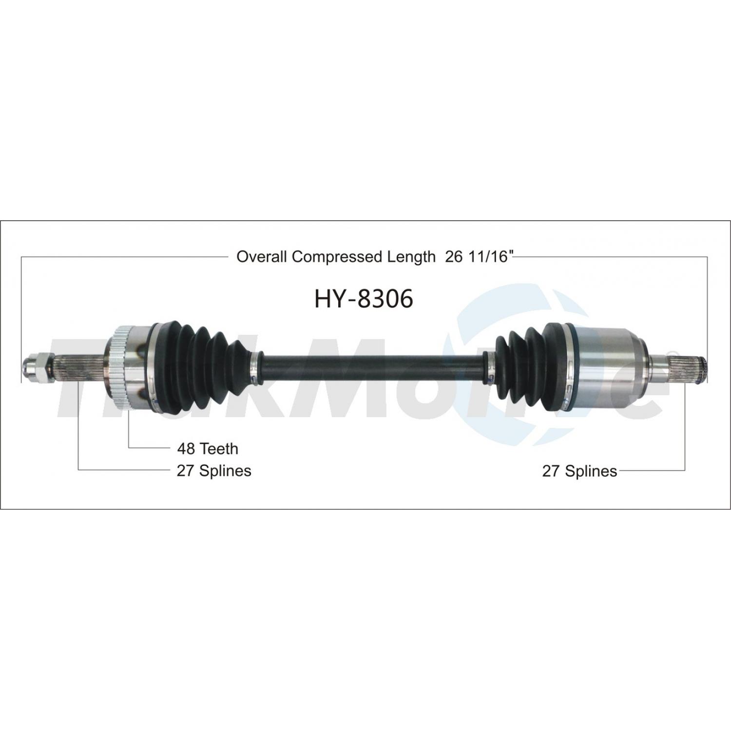 TrakMotive HY8306 - CV Axle Shaft TrakMotive HY8306 CV Axle Shaft product image 1 of 3