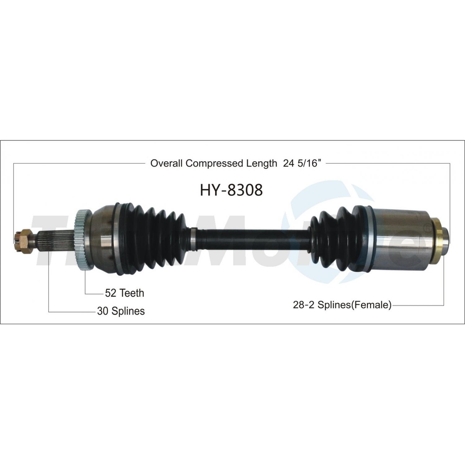 TrakMotive HY8308 CV Axle Shaft product image 1 of 3