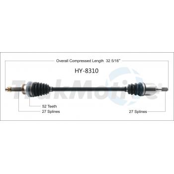 TrakMotive HY8310 CV Axle Shaft product image 1 of 3