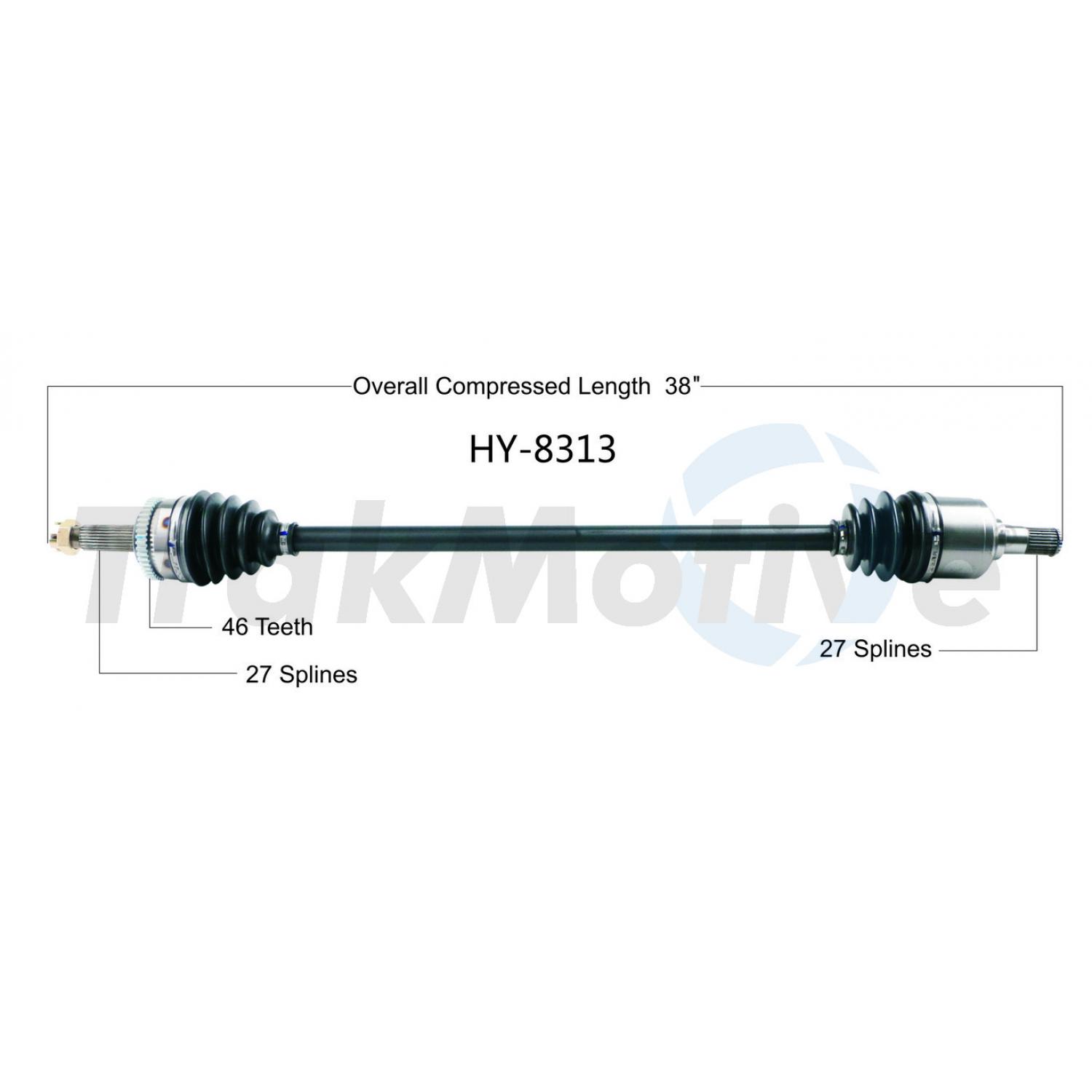 TrakMotive HY8313 - CV Axle Shaft TrakMotive HY8313 CV Axle Shaft product image 1 of 3