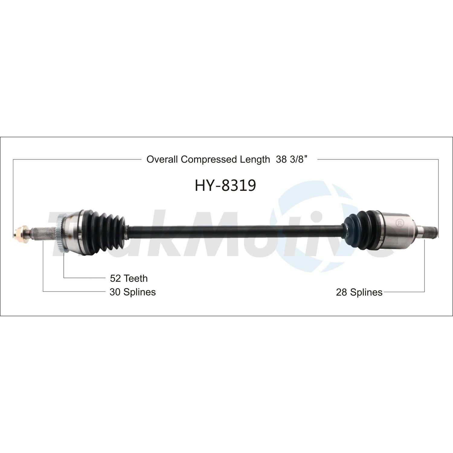 TrakMotive HY8319 - CV Axle Shaft TrakMotive HY8319 CV Axle Shaft product image 1 of 3