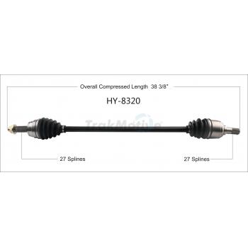 TrakMotive HY8320 CV Axle Shaft product image 1 of 3