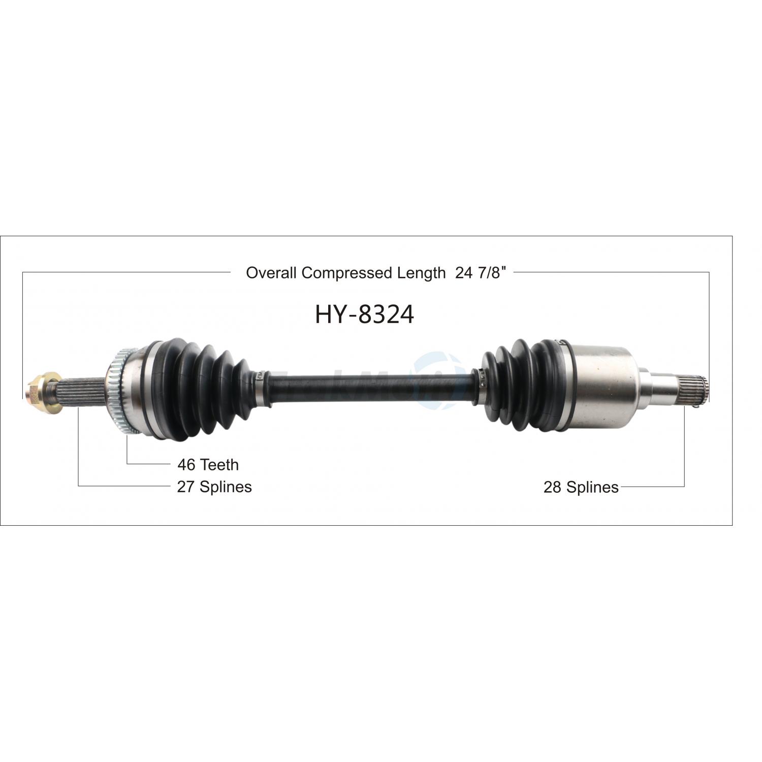 TrakMotive HY8324 - CV Axle Shaft TrakMotive HY8324 CV Axle Shaft product image 1 of 3