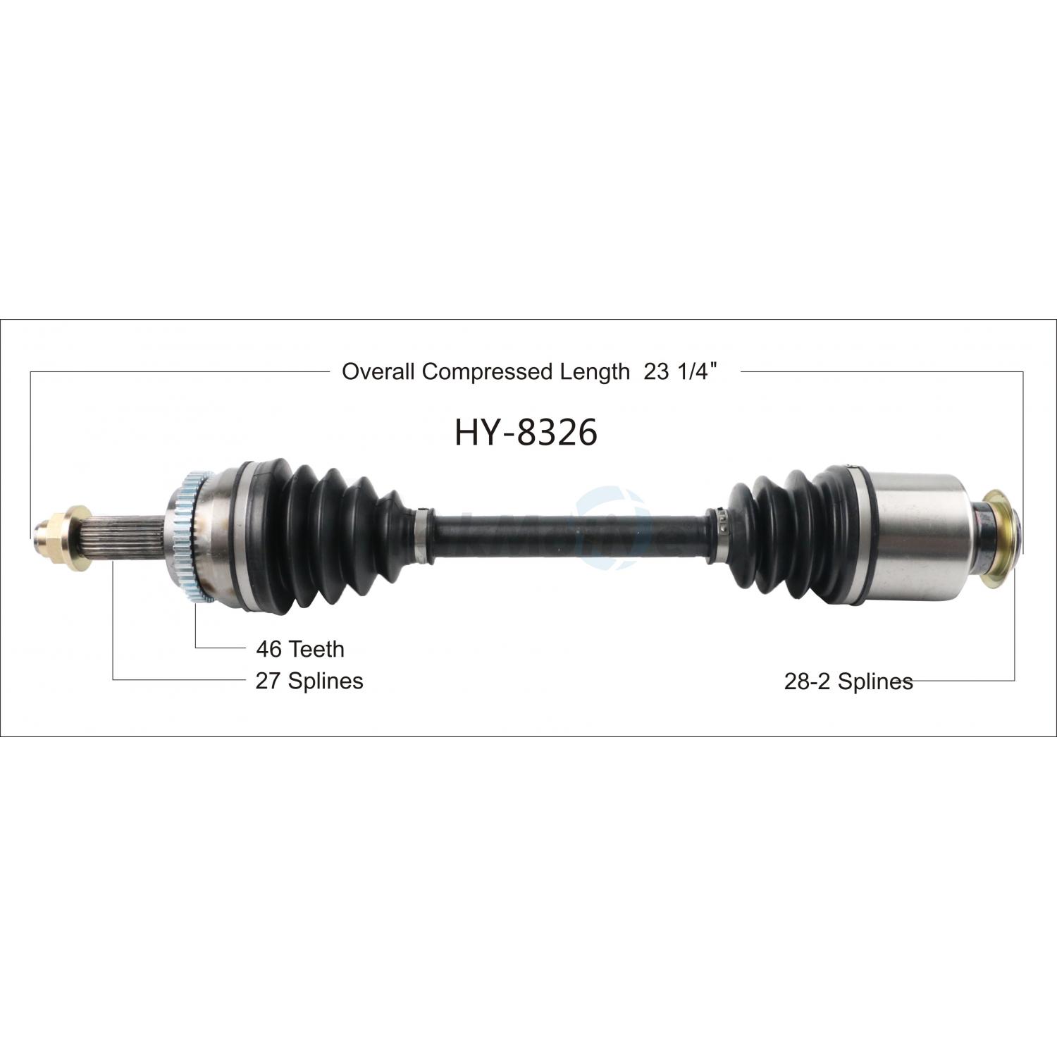TrakMotive HY8326 - CV Axle Shaft TrakMotive HY8326 CV Axle Shaft product image 1 of 3