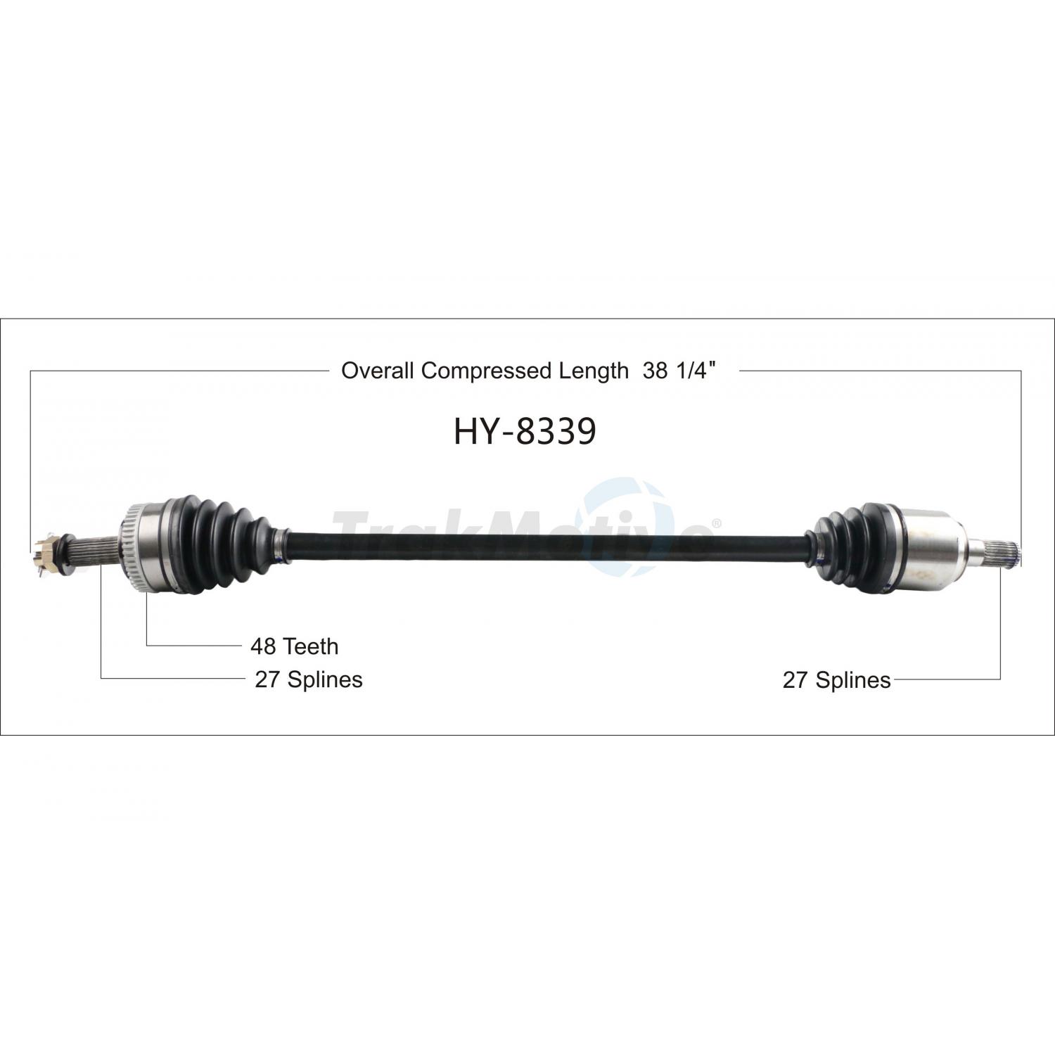 TrakMotive HY8339 - CV Axle Shaft TrakMotive HY8339 CV Axle Shaft product image 1 of 3