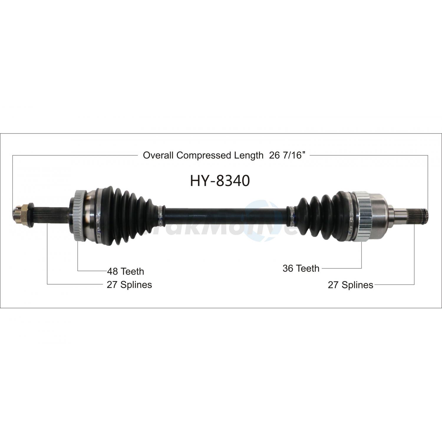 TrakMotive HY8340 - CV Axle Shaft TrakMotive HY8340 CV Axle Shaft product image 1 of 3