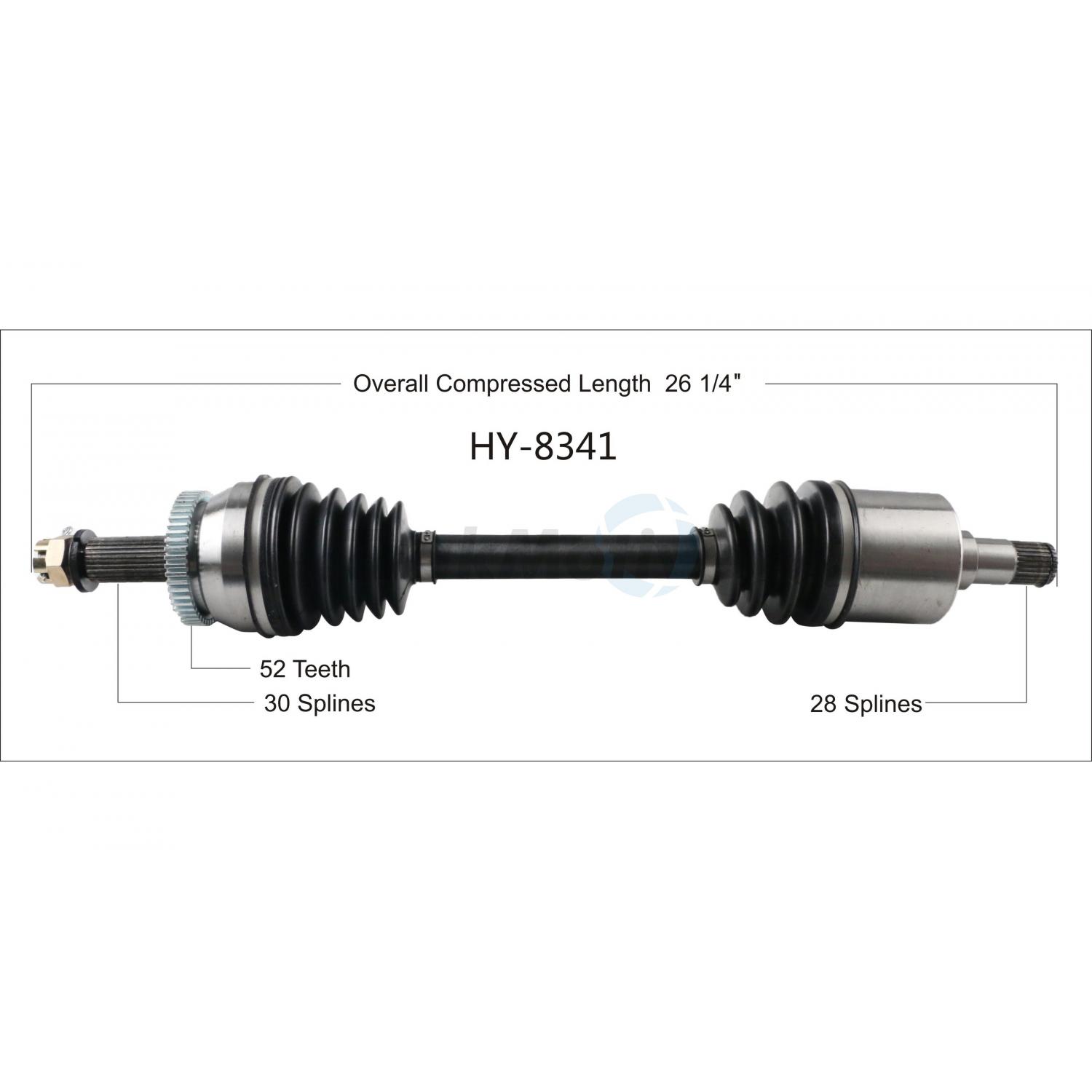 TrakMotive HY8341 CV Axle Shaft product image 1 of 3