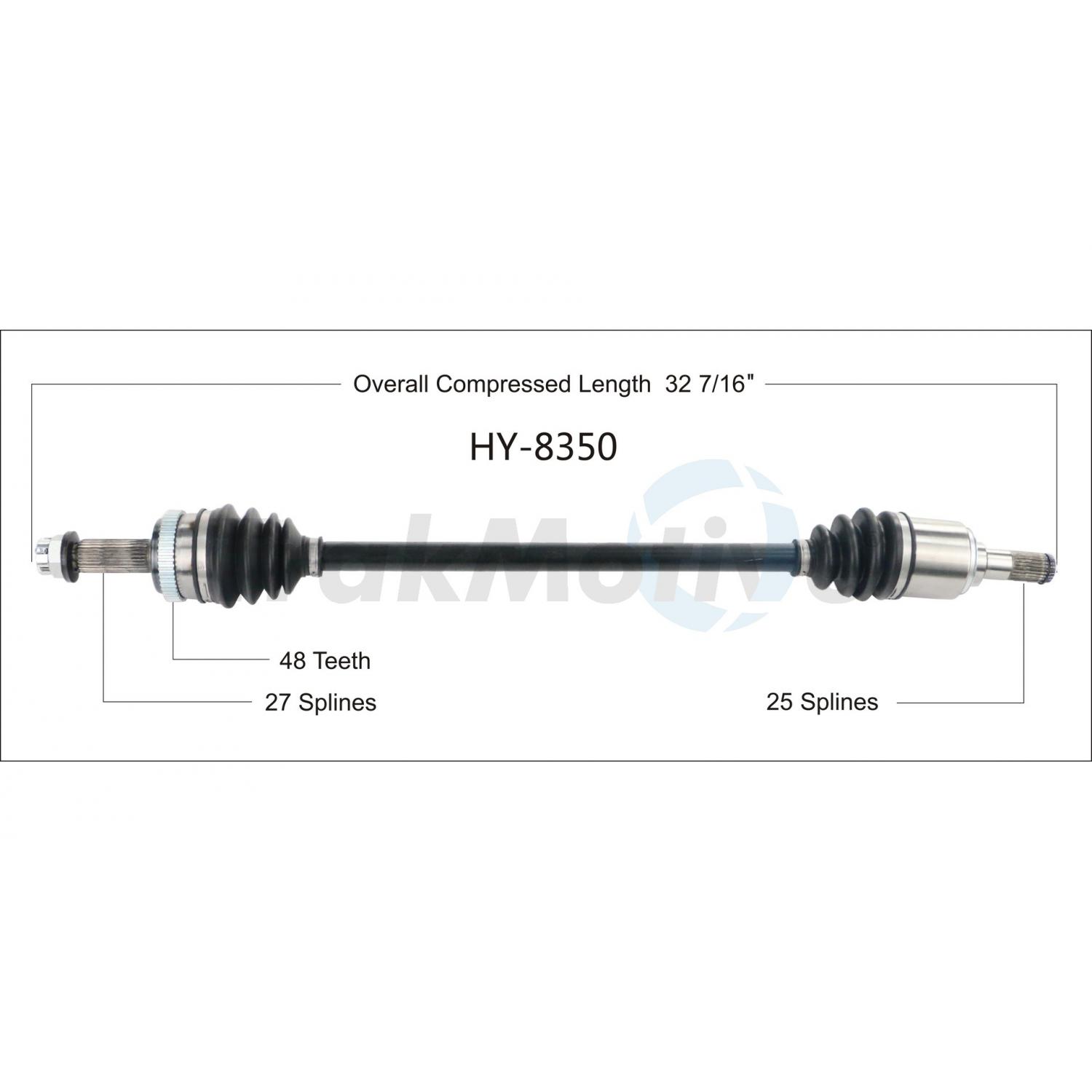 TrakMotive HY8350 - CV Axle Shaft TrakMotive HY8350 CV Axle Shaft product image 1 of 3