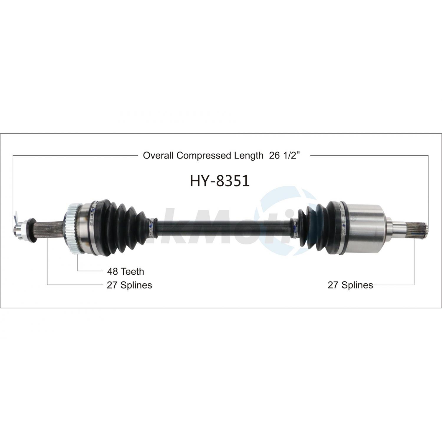 TrakMotive HY8351 - CV Axle Shaft TrakMotive HY8351 CV Axle Shaft product image 1 of 3