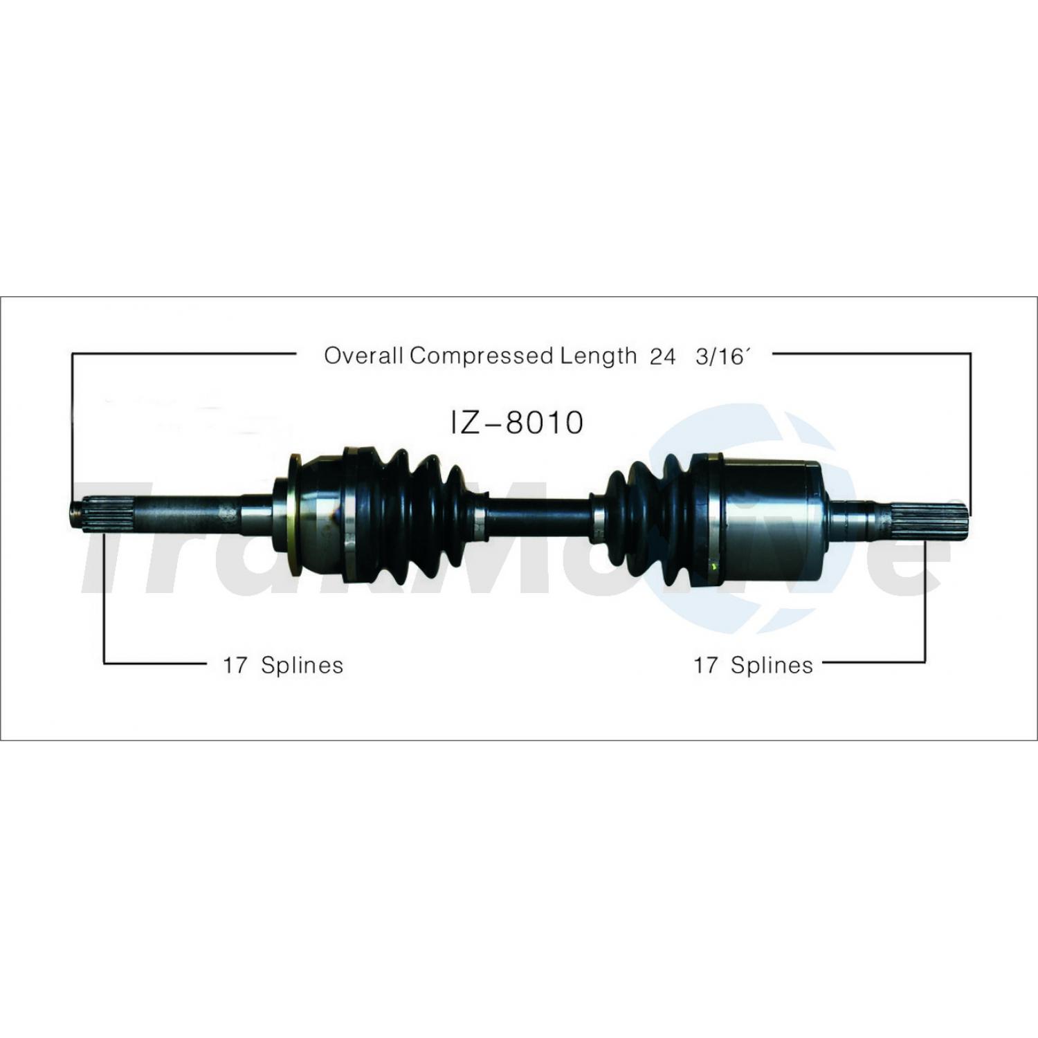 TrakMotive IZ8010 - CV Axle Shaft TrakMotive IZ8010 CV Axle Shaft product image 1 of 3