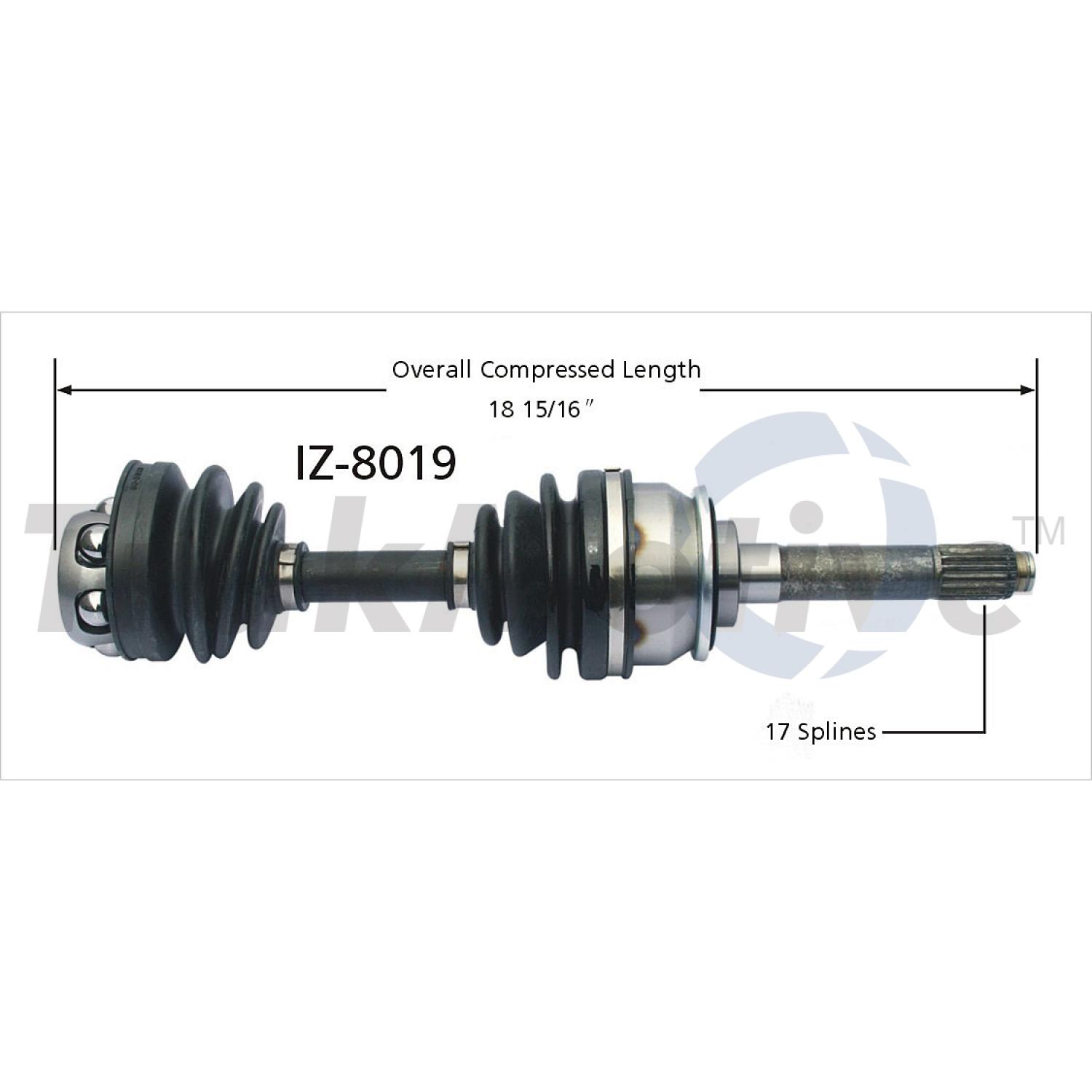 TrakMotive IZ8019 - CV Axle Shaft TrakMotive IZ8019 CV Axle Shaft product image 1 of 3