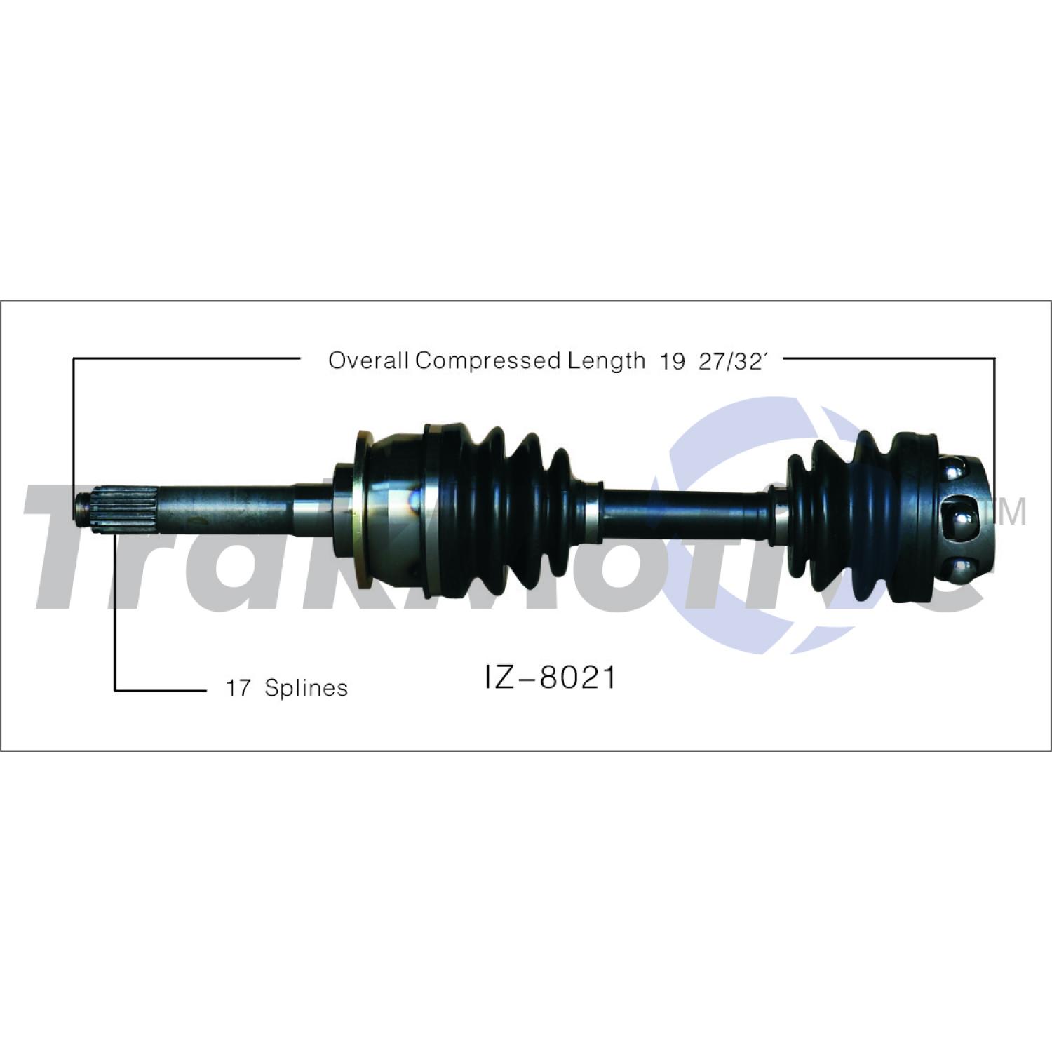 TrakMotive IZ8021 CV Axle Shaft product image 1 of 3