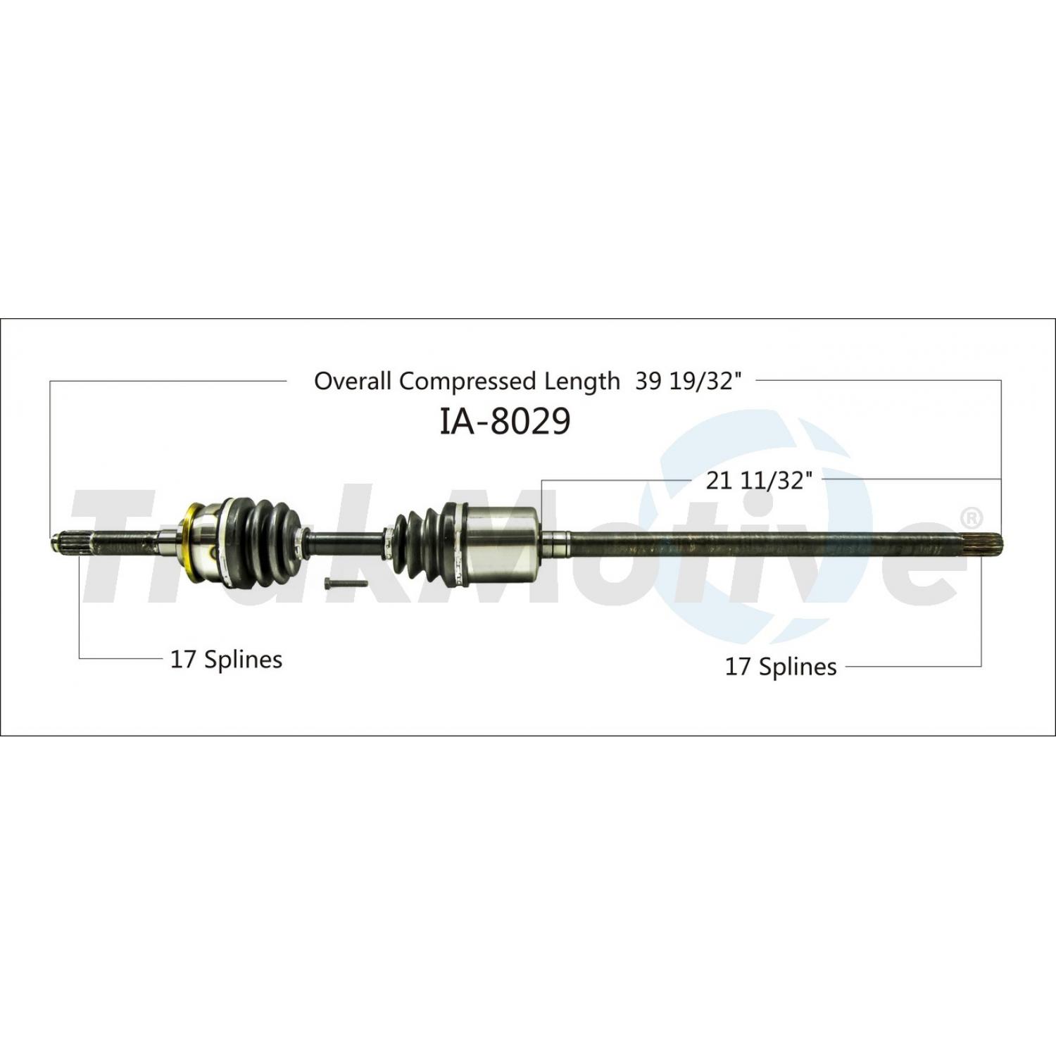 TrakMotive IZ8029 - CV Axle Shaft TrakMotive IZ8029 CV Axle Shaft product image 1 of 3