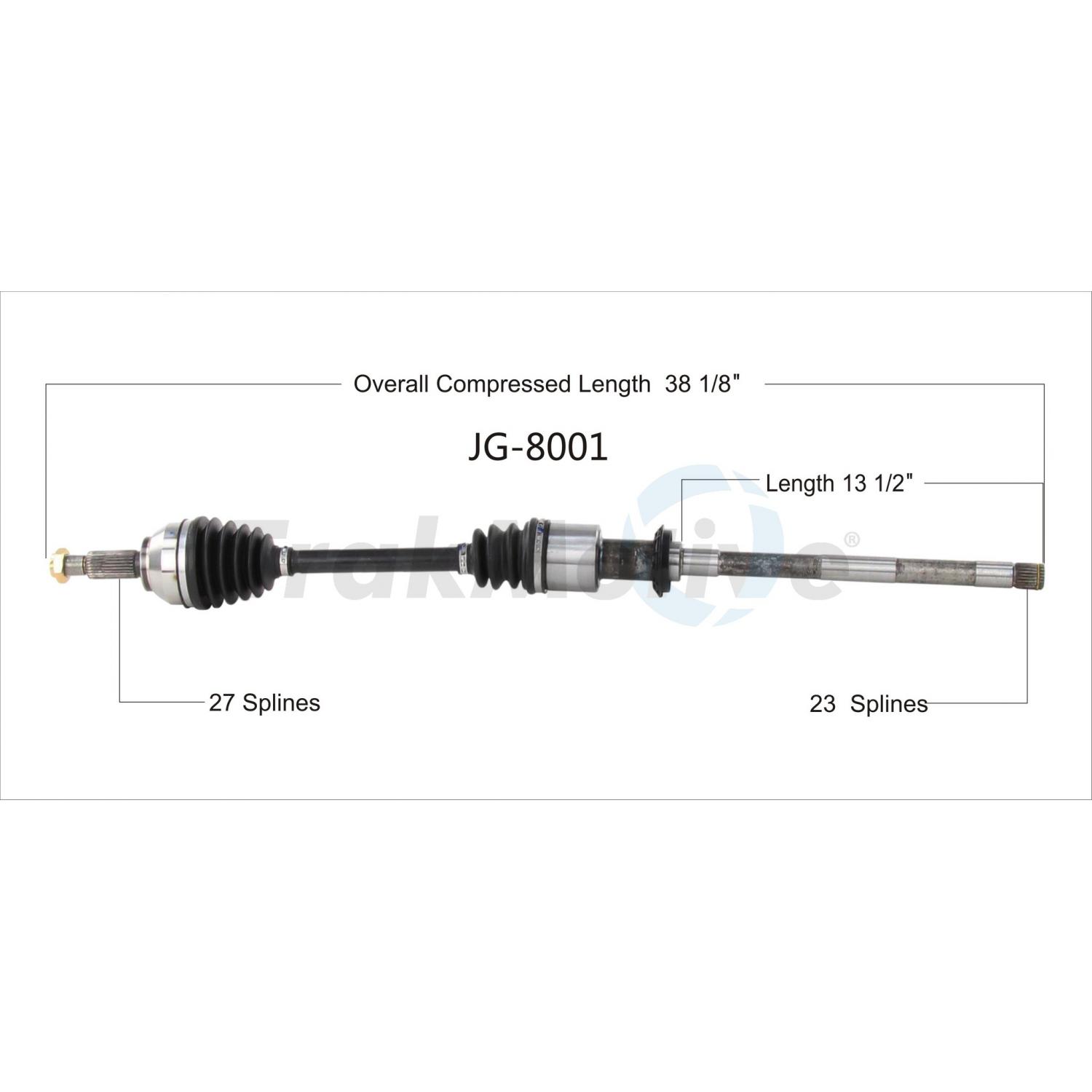 TrakMotive JG8001 CV Axle Shaft product image 1 of 3