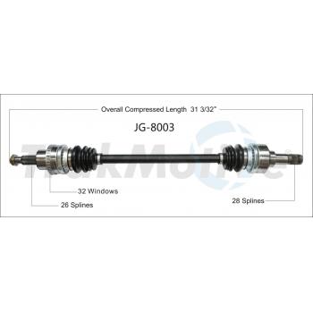 TrakMotive JG8003 - CV Axle Shaft TrakMotive JG8003 CV Axle Shaft product image 1 of 3