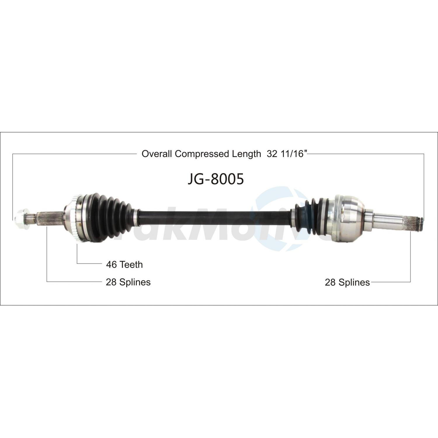 TrakMotive JG8005 CV Axle Shaft product image 1 of 3