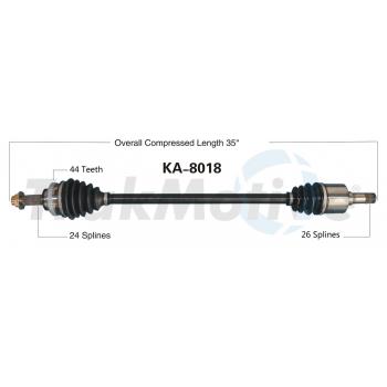 TrakMotive KA8018 CV Axle Shaft product image 1 of 3