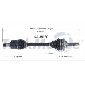 TrakMotive KA8030 CV Axle Shaft product image 1 of 3