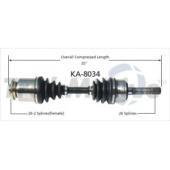 TrakMotive KA8034 CV Axle Shaft product image 1 of 3