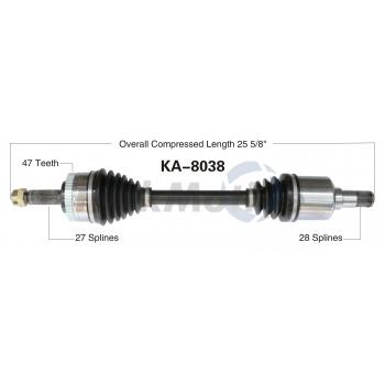 TrakMotive KA8038 CV Axle Shaft product image 1 of 3