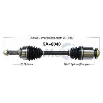 TrakMotive KA8040 CV Axle Shaft product image 1 of 3