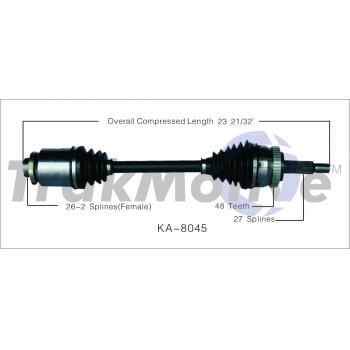 TrakMotive KA8045 CV Axle Shaft product image 1 of 3