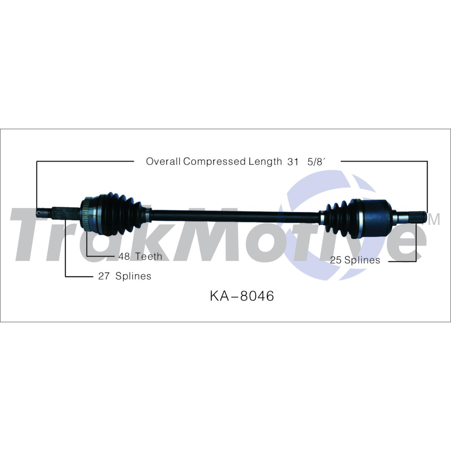 TrakMotive KA8046 - CV Axle Shaft TrakMotive KA8046 CV Axle Shaft product image 1 of 3