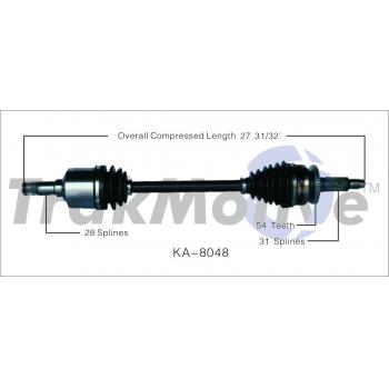TrakMotive KA8048 - CV Axle Shaft TrakMotive KA8048 CV Axle Shaft product image 1 of 3