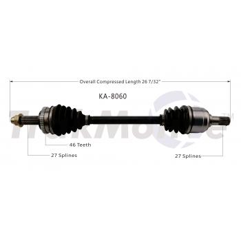 TrakMotive KA8060 CV Axle Shaft product image 1 of 3