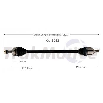 TrakMotive KA8063 CV Axle Shaft product image 1 of 3