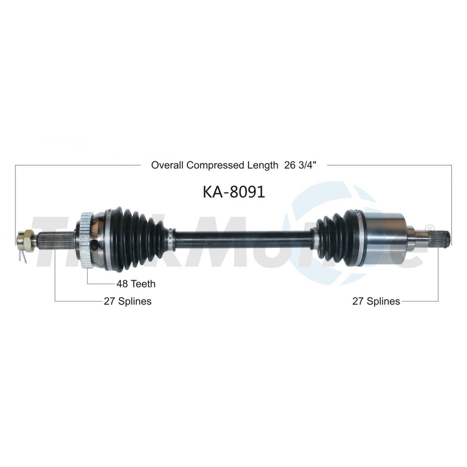 TrakMotive KA8091 - CV Axle Shaft TrakMotive KA8091 CV Axle Shaft product image 1 of 3