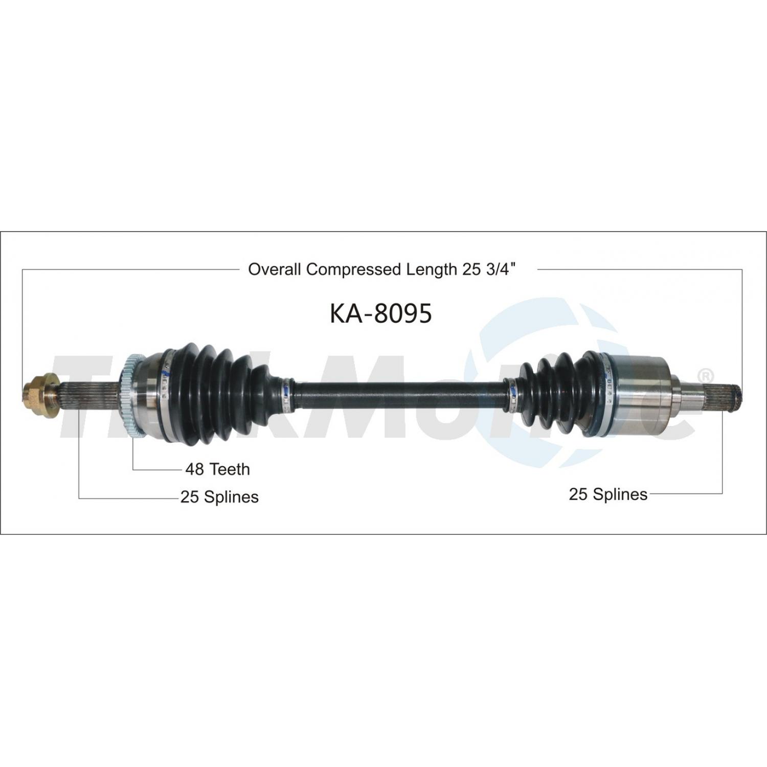 TrakMotive KA8095 - CV Axle Shaft TrakMotive KA8095 CV Axle Shaft product image 1 of 3